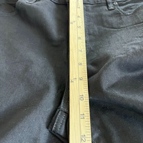 NYDJ Marilyn Straight Jeans Womens Sz 12 Black Denim Mid Rise Lift Tuck Stretch - Picture 14 of 15